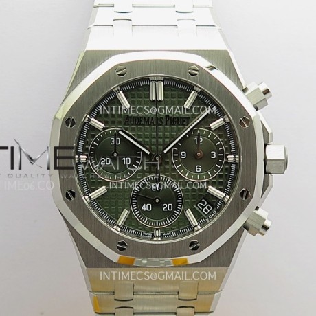 ZF공장 오데마피게 로얄오크 크로노그래프 26240 스틸 그린다이얼 브레이슬릿 Royal Oak Chrono 26240 SS ZF 1:1 Best Edition Green Dial On SS Bracelet Super Clone DD4401