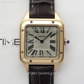 F1공장 까르띠에 산토스 뒤몽 38mm 로즈골드금통 실버다이얼 블랙가죽스트랩 Santos Dumont 38mm RG F1F Best Edition Silver Dial on Black Leather Strap Quartz
