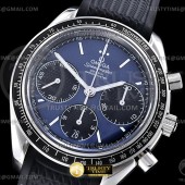 HR공장 오메가 스피드마스터 레이싱 크로노그래프 블루다이얼 러버스트랩 Speedmaster Racing Chrono 40mm SS/RU Blu/Blk HRF C3330