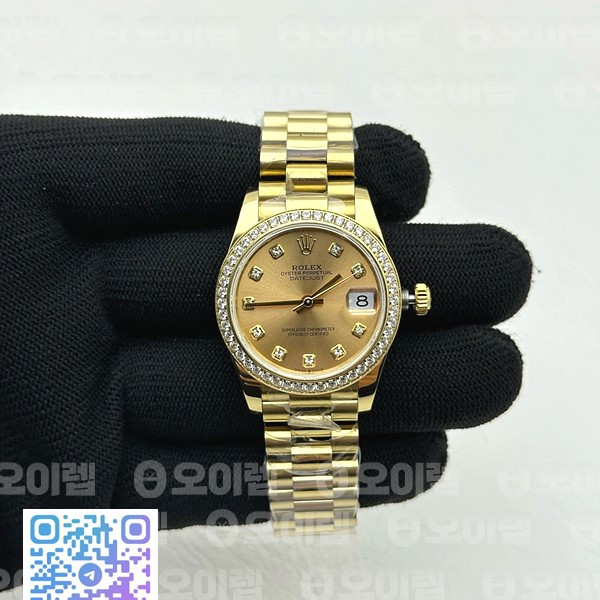BP공장 롤렉스 데이저스트 31 옐로우골드 금통 샴페인다이얼 브레이슬릿 DJ Midsize 31mm Pres Diam YG/YG Gold Diam BP A2824