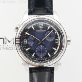 TW공장 예거르쿨트르 폴라리스 지오그래픽 스틸 블루텍스쳐다이얼 가죽스트랩 Polaris Geographic SS Blue Textured Dial on Black Leather Strap A936