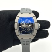ZF공장 리차드밀 RM055 티타늄 스켈레톤다이얼 그레이러버스트랩 RM055 Titanium Carbide ZF 1:1 Best Edition Skeleton Dial On Gray Shark Rubber Strap RMUL2 Super Clone