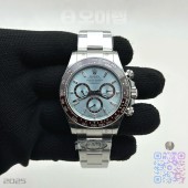 Clean공장 롤렉스 세라믹 데이토나 바게트인덱스 아이스다이얼 브레이슬릿 클린공장 Daytona 126506 Clean 1:1 Best Edition 904L Steel Ice Blue Dial Crystral Markers on SS Braclet SH4131