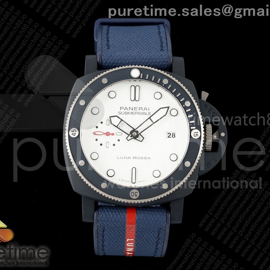 VS공장 파네라이 PAM1543 서머시블 화이트다이얼 블루나일론스트랩 PAM1543 Submersible VSF 1:1 Best Edition White Dial on Blue Nylon/Rubber Strap P900