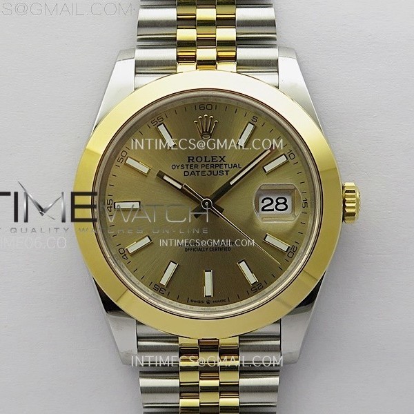 VS공장 롤렉스 데이저스트 36 옐로우골드콤비 샴페인골드다이얼 돔베젤 쥬빌레브레이슬릿 DateJust 41 126303 904L SS/YG VSF 1:1 Best Edition Gold Dial on Jubilee Bracelet VS3235