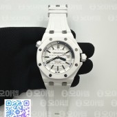 APS공장 오데마피게 로얄오크오프쇼어 다이버 15707 화이트세라믹베젤 러버스트랩Royal Oak Offshore Diver 15707 White Ceramic APSF 1:1 Best Edition SA3120 Super Clone