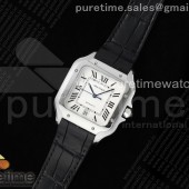 AF공장 까르띠에 산토스 라지 화이트다이얼 블랙가죽스트랩 Santos de Cartier 40mm SS AF 1:1 Best Edition White Dial on Black Leather Strap MIYOTA 9015