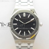 ZF공장 오데마피게 로얄오크 15510 50주년기념판 블랙다이얼 브레이슬릿 Royal Oak 41mm 15510 50th SS ZF 1:1 Best Edition Black Textured Dial on SS Bracelet A4302 (Free Box)