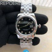 GM공장 롤렉스 데이저스트 36 블랙다이얼 브레이슬릿3235 DateJust 36 SS 126234 904L Steel Black Dial Diamonds Markers on Jubilee Bracelet SA3235