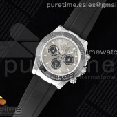 WF공장 롤렉스 세라믹 데이토나 그레이블랙다이얼 러버스트랩 Daytona 116519 WF 1:1 Best Edition 904L Steel Gray Dial on Black Rubber Strap A7750