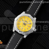 TF공장 브라이틀링 어벤져 43 스틸 옐로우다이얼 나일론스트랩 Avenger Automatic 43mm SS TF 1:1 Best Edition Yellow Dial on Black Nylon Strap A2824