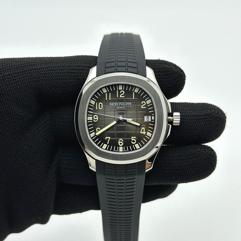 zf공장 파텍필립 아쿠아넛 블랙다이얼 블랙러버스트랩 Aquanaut Ref.5165A SS/RU Black/Num ZF 1:1 MY9015