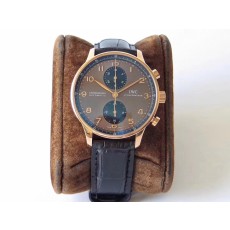 ZF공장 IWC 포르투기저 크로노그래프 371482 IWC Portuguese Chronograph 371482 금통 브라운다이얼 최신버전