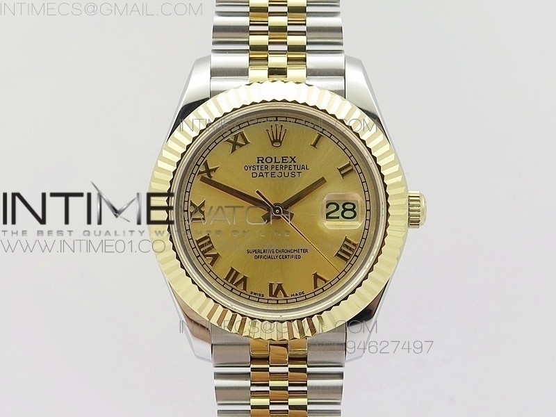 BP공장 롤렉스 데이저스트2 옐로우골드콤비 골드다이얼 로만인덱스 Rolex DateJust2 SS&YG Gold Dial Roman Index 신형브레스렛