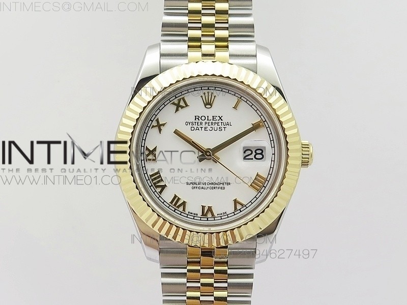 BP공장 롤렉스 데이저스트2 옐로우골드콤비 화이트다이얼 로만인덱스 Rolex DateJust2 SS&YG White Dial Roman Index 신형브레스렛