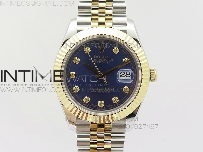 BP공장 롤렉스 데이저스트2 옐로우골드콤비 블루다이얼 텐포인트인덱스 Rolex DateJust2 SS&YG Gray Dial 10Point Index 신형브레스렛