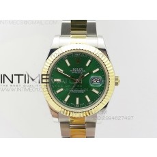 BP공장 롤렉스 데이저스트2 옐로우골드콤비 그린다이얼 바인덱스 Rolex DateJust2 SS&YG Green Dial Bar Index 신형브레스렛
