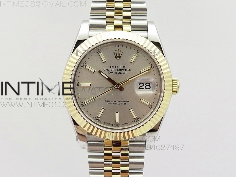 BP공장 롤렉스 데이저스트2 옐로우골드 콤비 연갈색다이얼 바인덱스 쥬빌레브레이슬릿