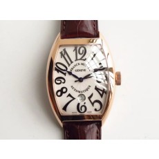 WF공장 프랭크뮬러 핑크골드금통 화이트 아라빅인덱스 브라운크로커다일스트랩