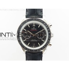 OM공장 V2 오메가 스피드마스터 문워치 스틸 레드포인트 블랙다이얼 가죽스트랩 SPEEDMASTER MOONWATCH SS V2 BLACK DIAL RED WORDS ON BLACK LEATHER STRAP A9300
