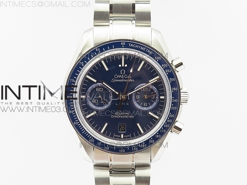 OM공장 V2 오메가 스피드마스터 문워치 스틸 블루다이얼 브레이슬릿 SPEEDMASTER MOONWATCH SS V2 BLUE DIAL ON SS BRACELET A9300