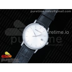 오데마피게 쥴스 오데마 데이트 39mm 스틸 화이트다이얼 가죽스트랩 Jules Audemars Date 39mm SS White Dial on Black Leather Strap MIYOTA 9015