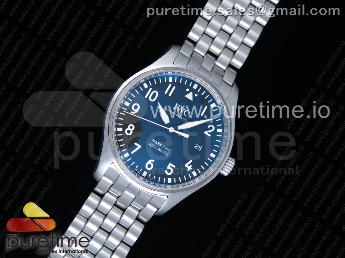 MK공장 IWC 마크18 스틸 블랙다이얼 브레이슬릿 Mark XVIII IW327015 Black Dial on SS Bracelet MIYOTA 9015