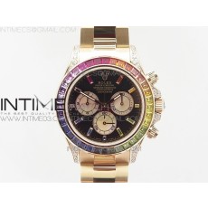 BP공장 롤렉스 바게트데이토나 로즈골드금장 바게트쥬얼베젤 블랙앤자개다이얼 브레이슬릿