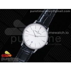 FK공장 바쉐론콘스탄틴 패트리모니 화이트다이얼 가죽스트랩 Patrimony Date SS White Dial on Black Leather Strap MIYOTA 9015