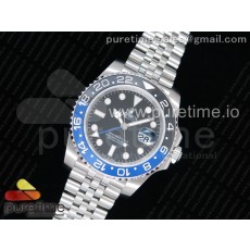 DJ공장 롤렉스 GMT마스터2 블랙앤블루 블랙다이얼 쥬빌레브레이슬릿 GMT Master II 126710 BLNR Real Ceramic 904L SS Black Dial on Jubilee Bracelet A3186 (Correct Hand Stack)