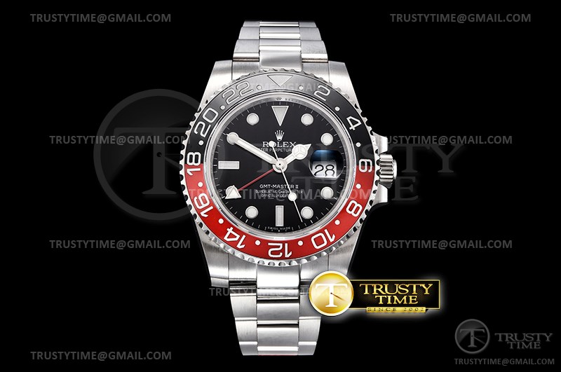 BP공장 롤렉스 GMT마스터2 레드앤블랙 블랙다이얼 브레이슬릿 GMT II 116710LN Red/Blk SS/SS Blk BP Asia 2813 CHS