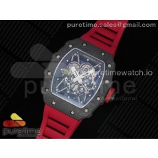 KV공장 V3 리차드밀 RM035-02 스켈레톤다이얼 러버스트랩 RM035-02 Skeleton Dial Red on Red Rubber Strap MIYOTA8215 V3