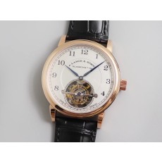 ALF공장 아랑에운트죄네 뚜르비용 로즈골드금통 화이트다이얼 가죽스트랩