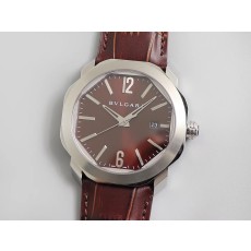 BV공장 불가리 옥토 브라운다이얼 가죽스트랩