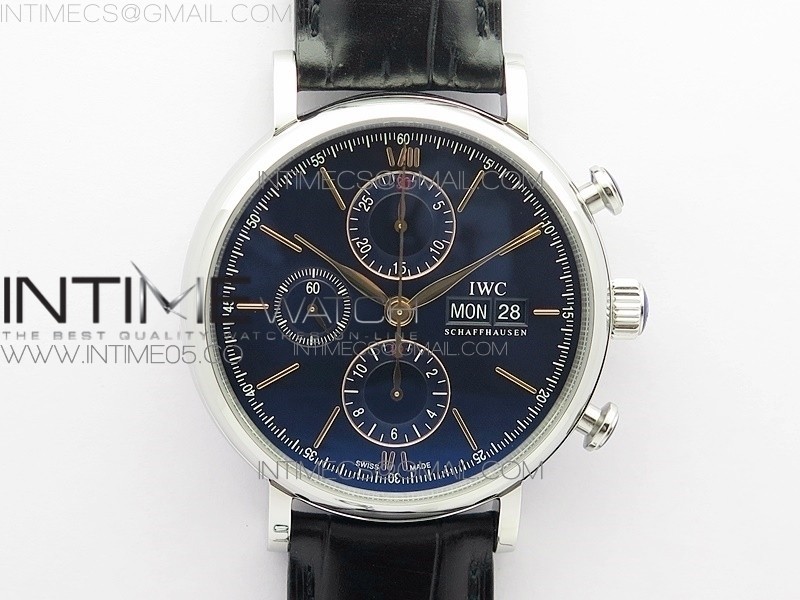 ZF공장 포르토피노 블루다이얼 가죽스트랩 Portofino IW391001 SS ZF 1:1 Best Edition Blue Dial on Black leather strap A7750