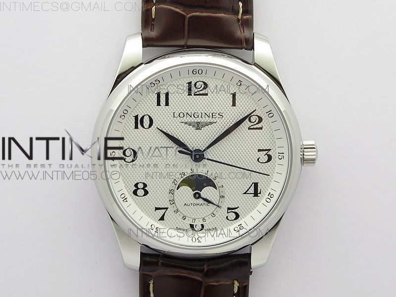 GS공장 V2 마스터 문페이즈 화이트다이얼 가죽스트랩 Master Moonphase L29094783 GSF SS White Dial On Leather Strap A899 V2