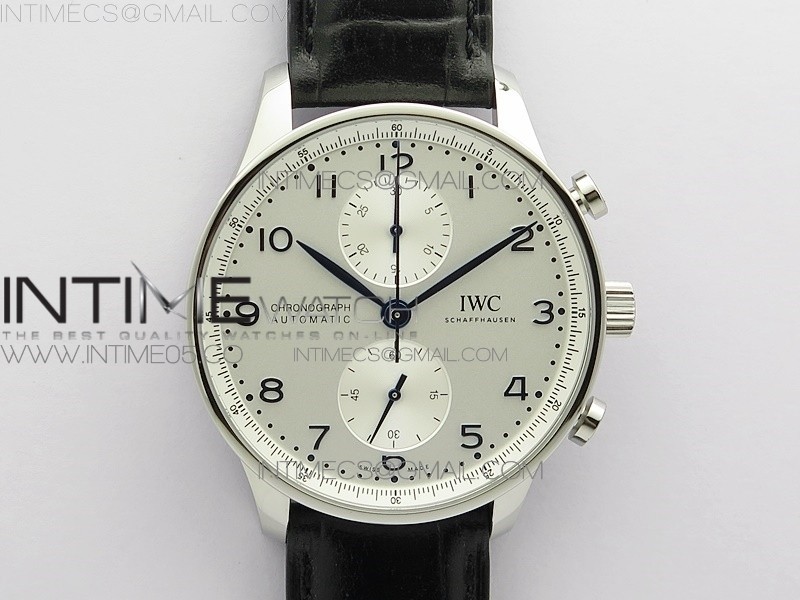 ZF공장 V3 포르투기저 화이트다이얼 가죽스트랩 Portuguese IW371605 ZF V3 1:1 Best Edition SS White Dial Blue Markers on Black Leather Strap A96355