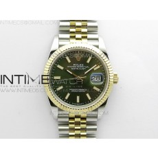 BP공장 롤렉스 데이저스트 36 옐로우골드콤비 904 그린다이얼 Datejust 36mm 116231 SS/YG BP 1:1 Best Edition Green Dial Stick Markers On SS/YG Jubilee Bracelet A2824