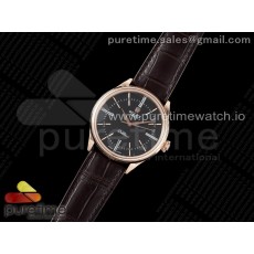 KZ공장 롤렉스 셀리니 로즈골드금통 블랙다이얼 가죽스트랩 Cellini RG KZF 1:1 Best Edition Black Dial on Brown Leather Strap SA3132