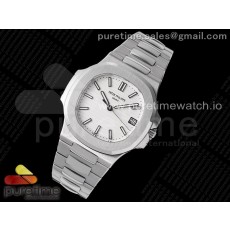 3K공장 파텍필립 노틸러스 화이트다이얼 Nautilus 5711/1A 3KF 1:1 Best Edition White Textured Dial on SS Bracelet A324 Super Clone V2