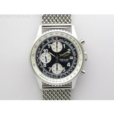 B50공장 브라이틀링 내비타이머 41미리 블랙다이얼 Navitimer 41mm SS B50 Best Edition SS Black Dial Numeral Markers on SS Bracelet A7750