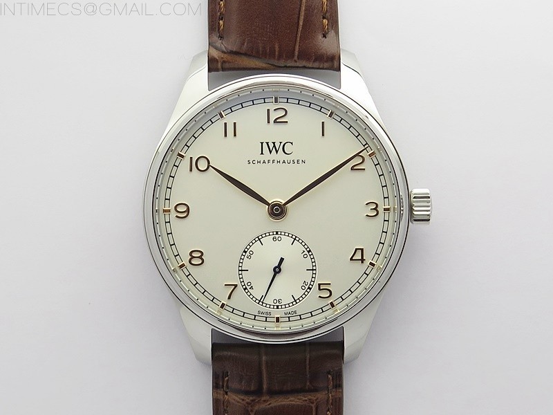 ZF공장 IWC 포르투기저 IW358303 화이트다이얼 브라운가죽스트랩 Portuguese IW358303 ZF 1:1 Best Edition SS White Dial RG Markers on Brown Leather Strap A82200