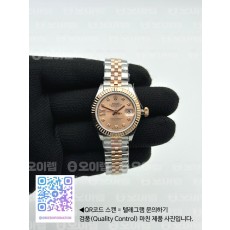 GM공장 롤렉스 레이디 데이저스트 28 로즈골드콤비 핑크다이얼 별다이아몬드인덱스 주빌레브레이슬릿 DJ Ladies 28mm Jub Flt 904L RG/SS RG/S-Dia GMF A2671