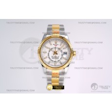 JW공장 롤렉스 스카이드웰러 옐로우골드콤비 화이트다이얼 브레이슬릿 Skydweller 326933 YG/SS White JWF Asian 23J