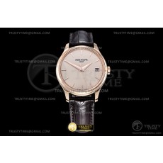 3K공장 파텍필립 칼라트라바 5227 로즈골드금통 크림다이얼 가죽스트랩 Calatrava 5227R RG/LE Cream/Stick 3KF MY9015 Mod