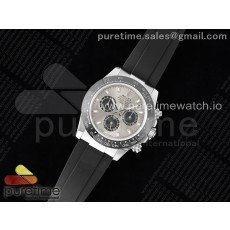 WF공장 롤렉스 세라믹 데이토나 그레이블랙다이얼 러버스트랩 Daytona 116519 WF 1:1 Best Edition 904L Steel Gray Dial on Black Rubber Strap A7750