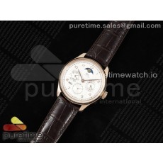 QF공장 IWC 포르투기저 퍼페츄얼캘린더 5033 로즈골드금통 화이트다이얼 가죽스트랩 Portugieser Perpetual Calendar RG 5033 QF Best Edition White Dial on Brown Leather Strap A52610