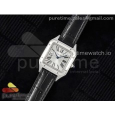 F1공장 까르띠에 산토스 뒤몽 27.5 스틸 실버다이얼 블랙가죽스트랩 Santos Dumont 27.5mm IWSF Best Edition Silver Dial on Black Leather Strap Quartz