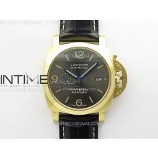VS공장 파네라이 PAM1115 옐로우골드금통 그레이다이얼 블루핸즈 가죽스트랩 Pre Order PAM1115  RG VSF 1:1 Best Edition Blue Dial on Blue Leather Strap P.9010 Super Clone  SB공장