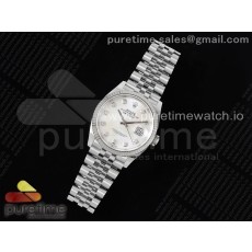Clean공장 롤렉스 데이저스트 36 스틸 자개다이얼 텐포인트인덱스 플루티드베젤 쥬빌레브레이슬릿 DateJust 36 126234 Clean 1:1 Best Edition 904L Steel White MOP Diamonds Dial on Jubilee Bracelet VR3235 클린공장